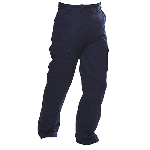 Safe-t-tec Industrial Navy Cotton Cargo Pants - Everything Workwear ...