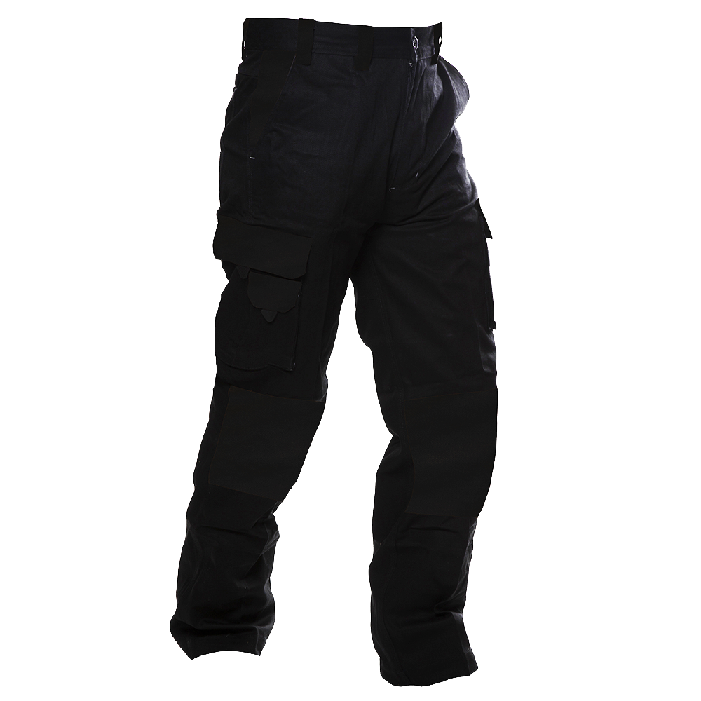 Safe-t-tec Black Ripstop Cotton Cargo Pants - Everything Workwear & Safety