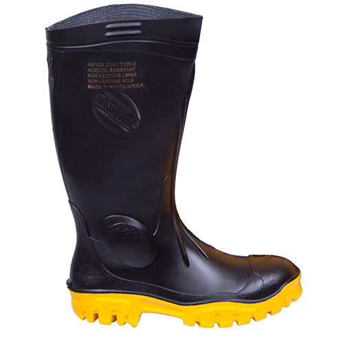 Safe-t-tec Black/yellow Stimela Gumboots - Everything Workwear & Safety NZ