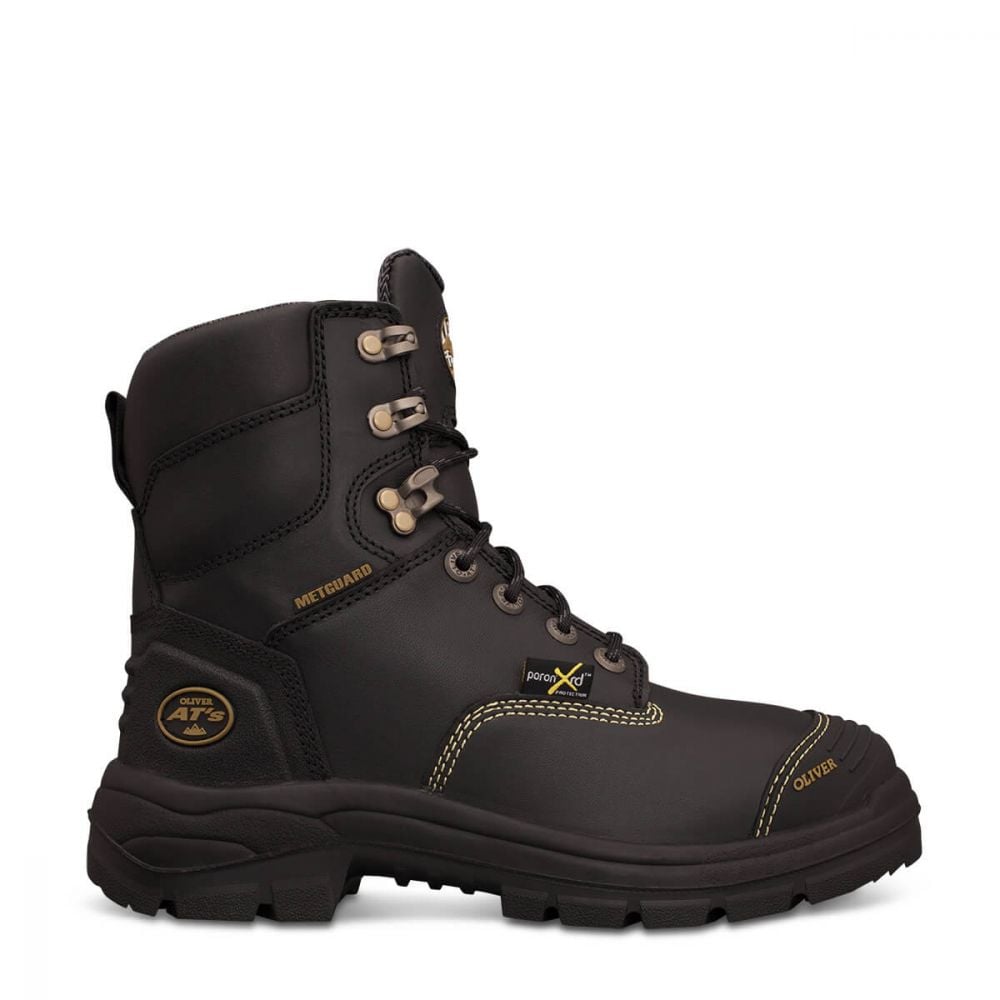 Oliver 150mm Black Lace Up Steel Toe Met Safety Boots - Everything 